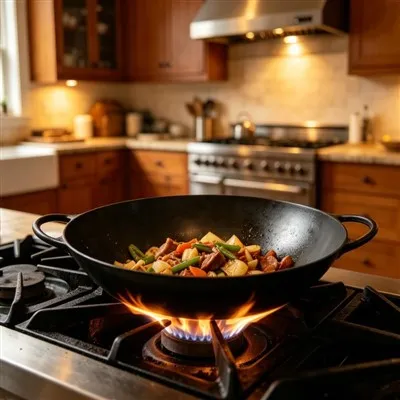 Wok de hierro fundido pre-sazonado de 12": su nuevo-caballo de batalla en la cocina