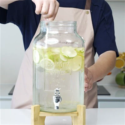 Dispensador de bebidas de vidrio 8L - vidrio de refresco premium