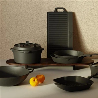 Juego básico de hierro fundido gourmet para exteriores