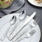 Juego de cubiertos de acero inoxidable Silver Checkered Frost - 20 piezas (servicio para 4)